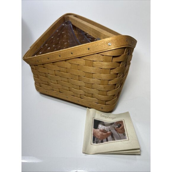 Vtg LONGABERGER SPIN ORGANIZER BASKET, LAZY SUSAN, TWO PROTECTORS, 2005 - Picture 7 of 13